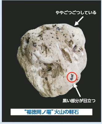 福徳岡ノ場”火山の軽石 