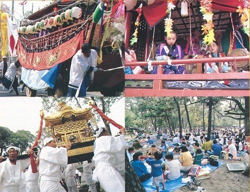 海南町大里八幡神社の秋祭り