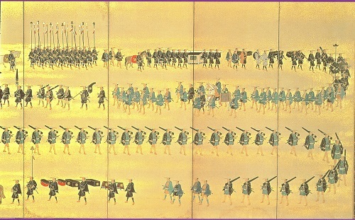 加賀藩大名行列図屏風