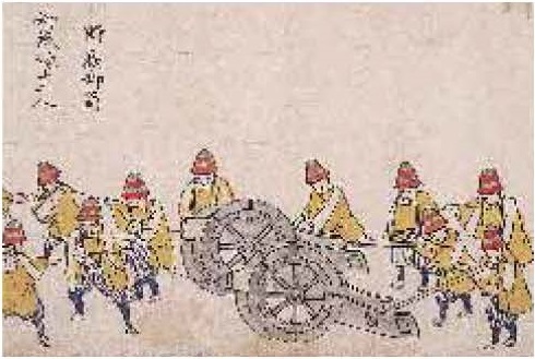 図 1野戦大砲を引く鉄砲隊