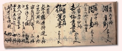 図 3 吹田家が所持していた蔵書目録の冒頭部分。
