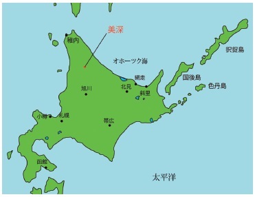図2 北海道美深町の位置