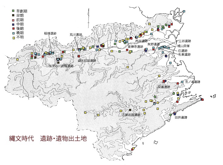 図 4 縄文時代の遺跡分布