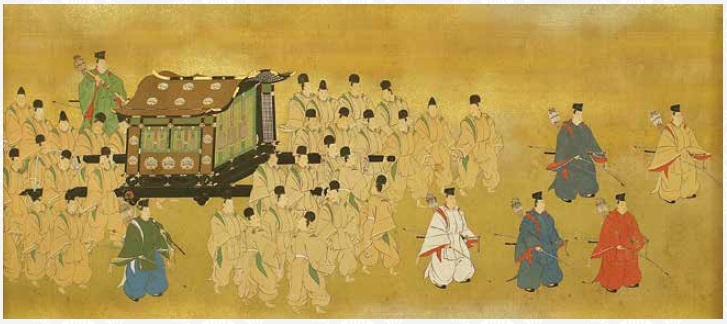 図1 『光格上皇修学院御幸儀仗図』中巻（部分） 徳島県立博物館蔵