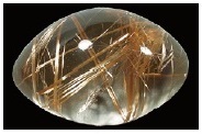 ルチル入り水晶（研磨品，ブラジル)