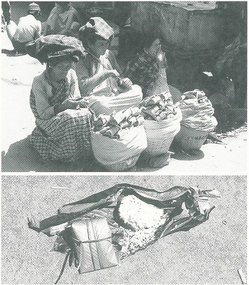 図4.インドのアッサム地方、シロンのバザールで売られていたナレズシ。魚を発酵させて作るのは、琵琶湖沿岸の鮒能と同じである。ナレズシの分布の西端はこのあたりらしい