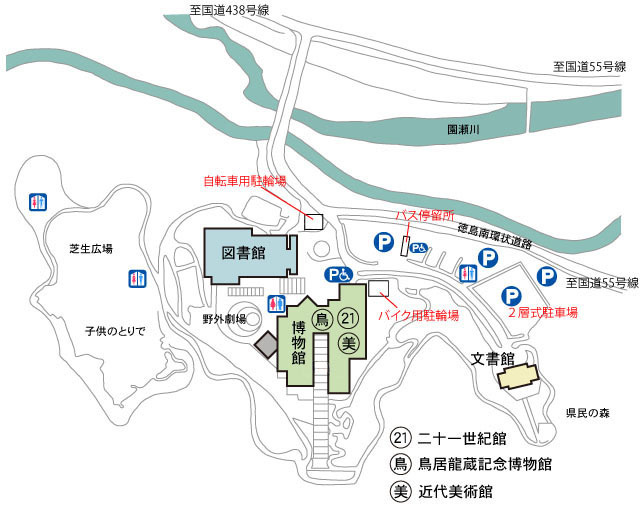 文化の森総合公園の周辺地図